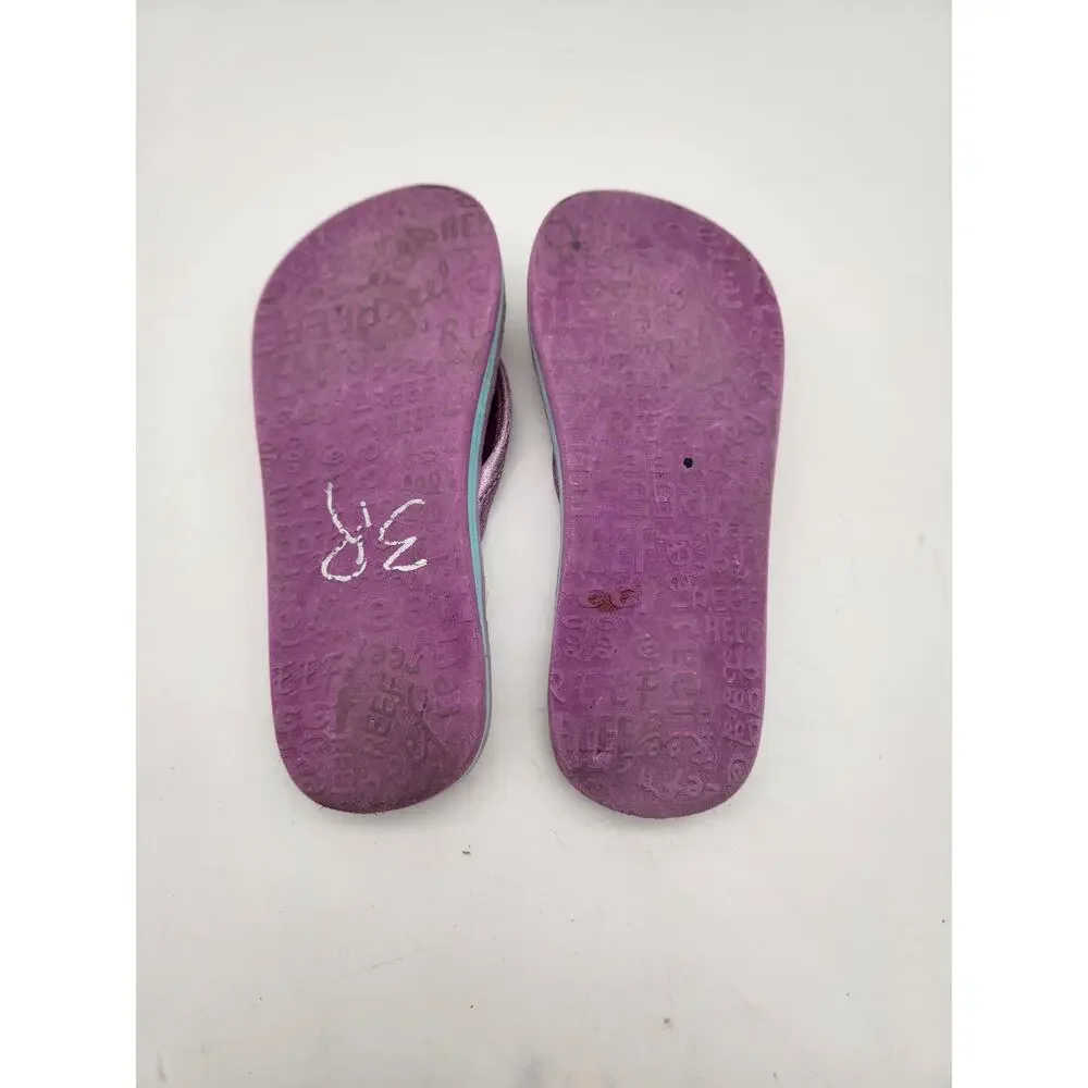 Reef Little Girls Flip Flops Purple 2/3